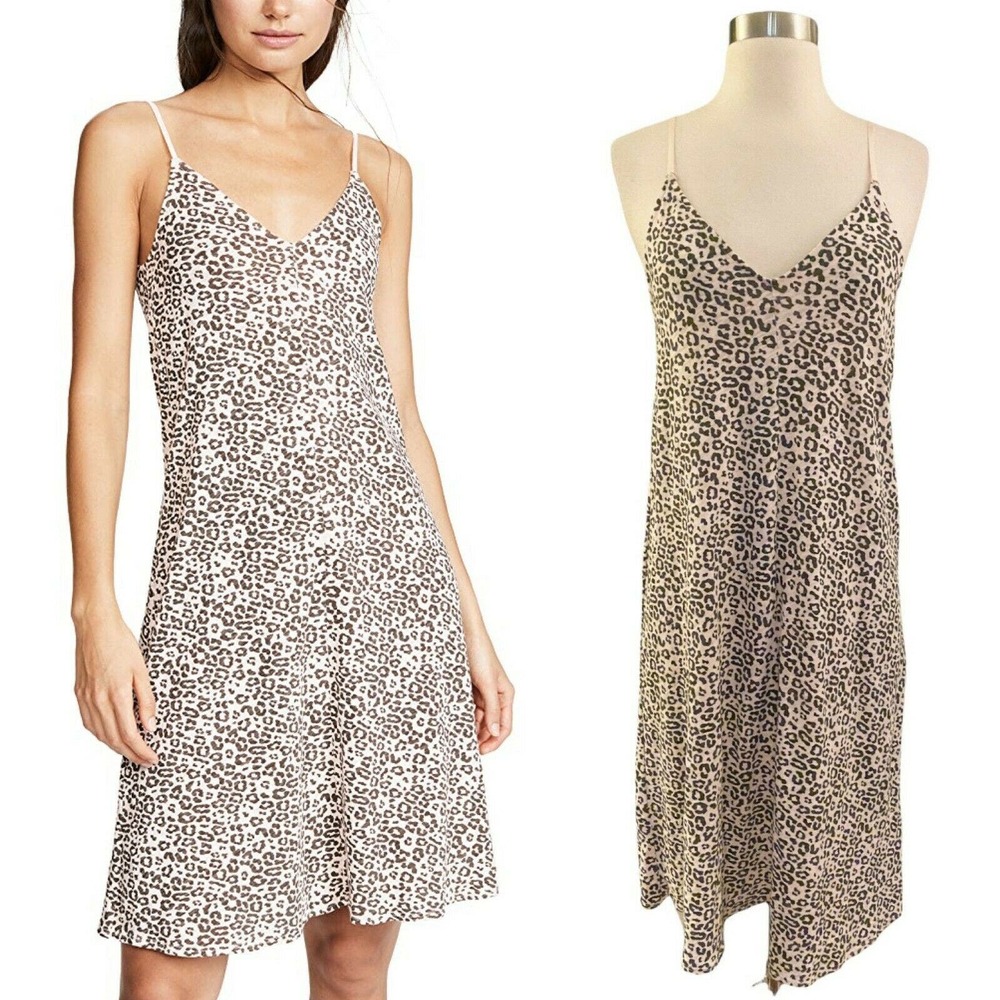 ATM Leopard Slip Dress Anthony Thomas Melillo  Lunar Combo Sleeveless Cami Small